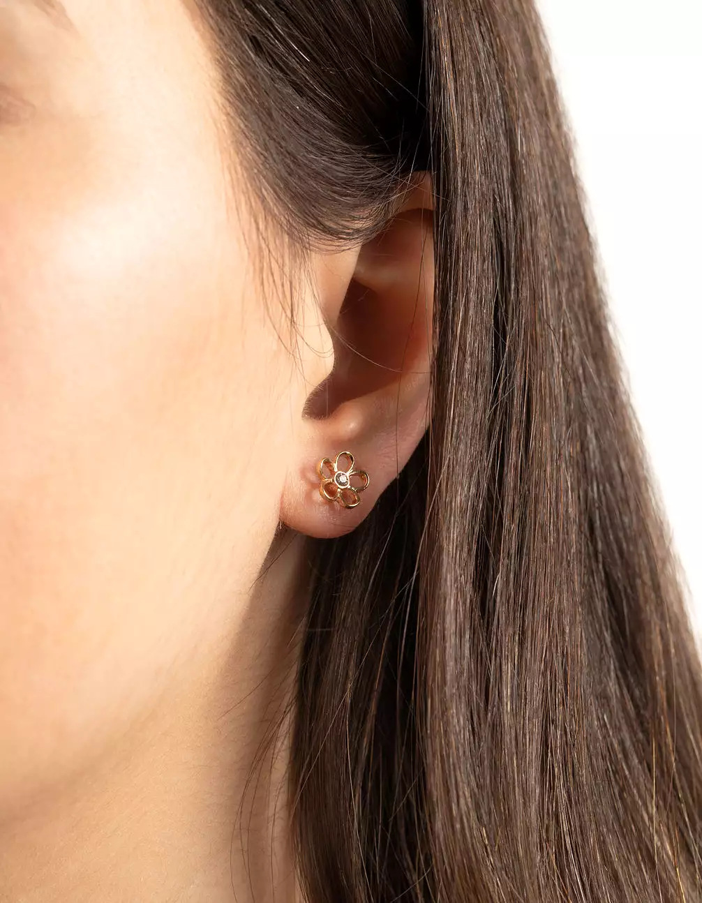 Gold Flower & Diamante Stud Earring Pack