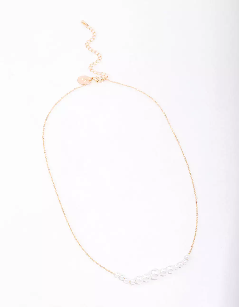 Gold Graduating Pearl Short Necklace