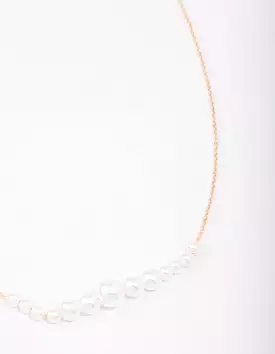 Gold Graduating Pearl Short Necklace