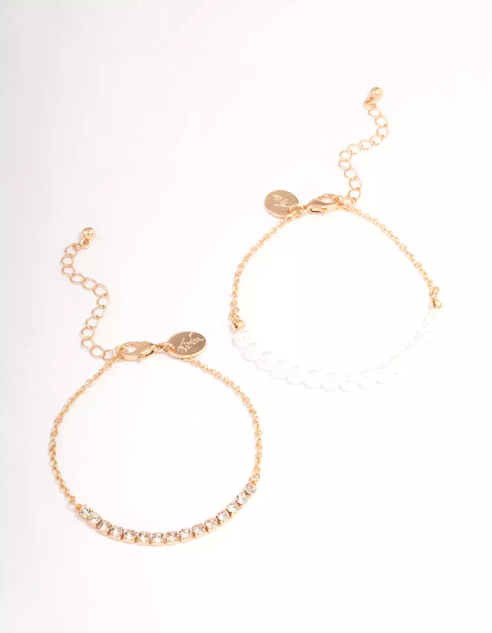 Gold Pearl & Cupchain Chain Bracelet Pack