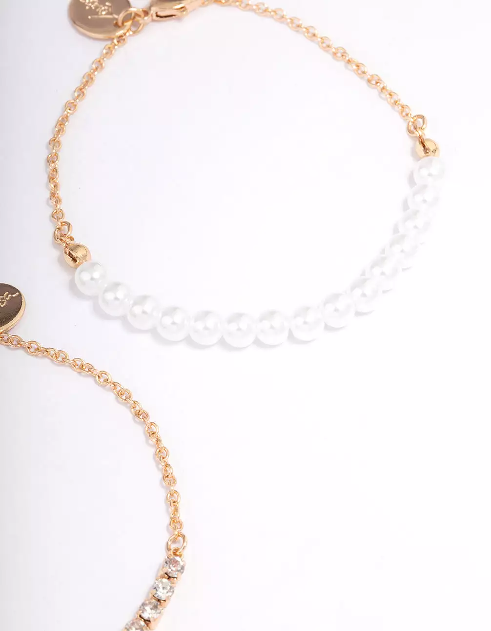 Gold Pearl & Cupchain Chain Bracelet Pack