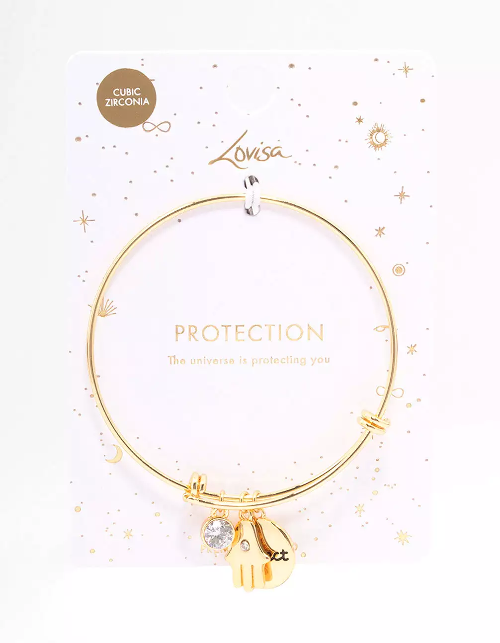 Gold Plated Disc Charm Bangle