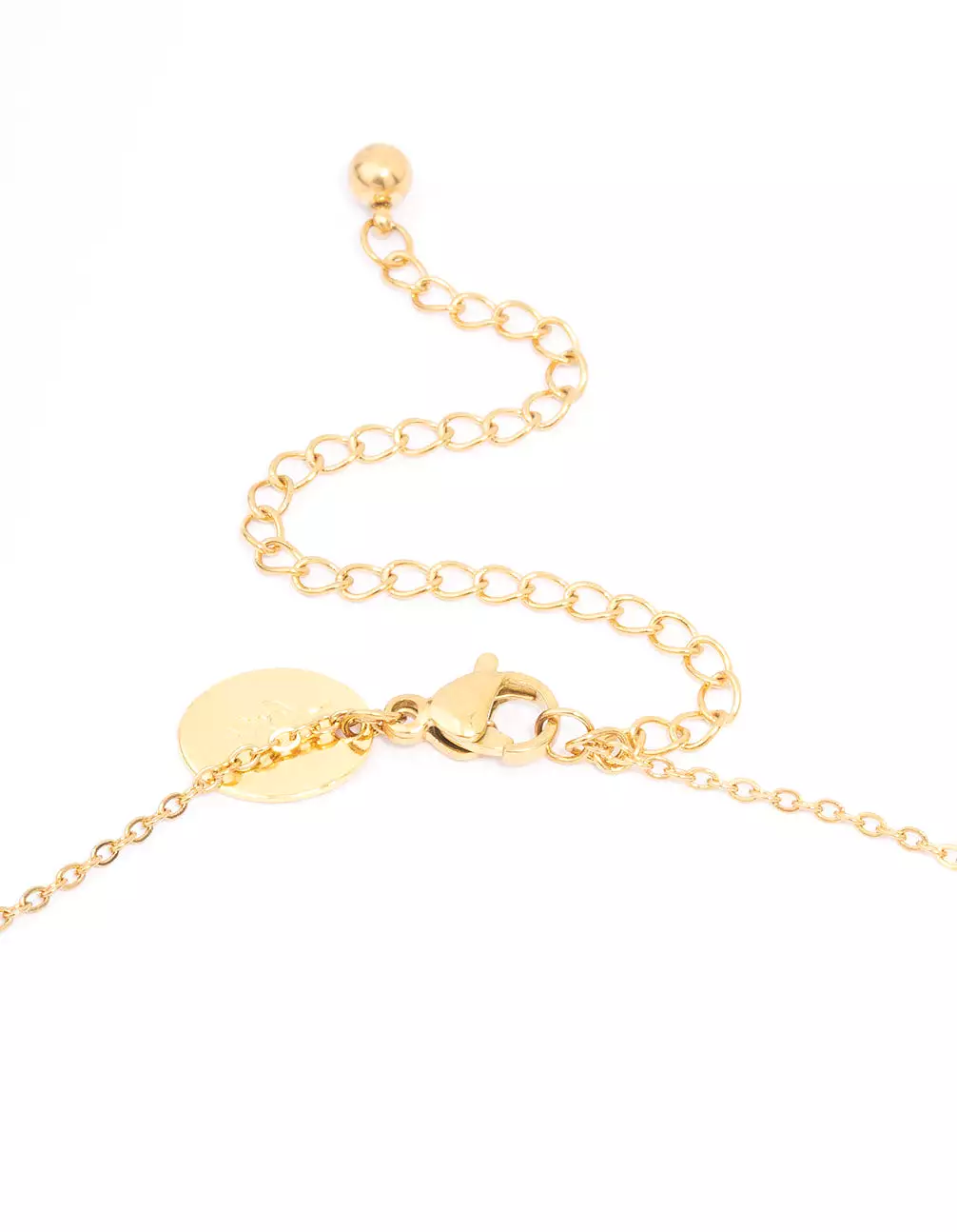 Gold Plated Plain Mini Cross Pendant Necklace