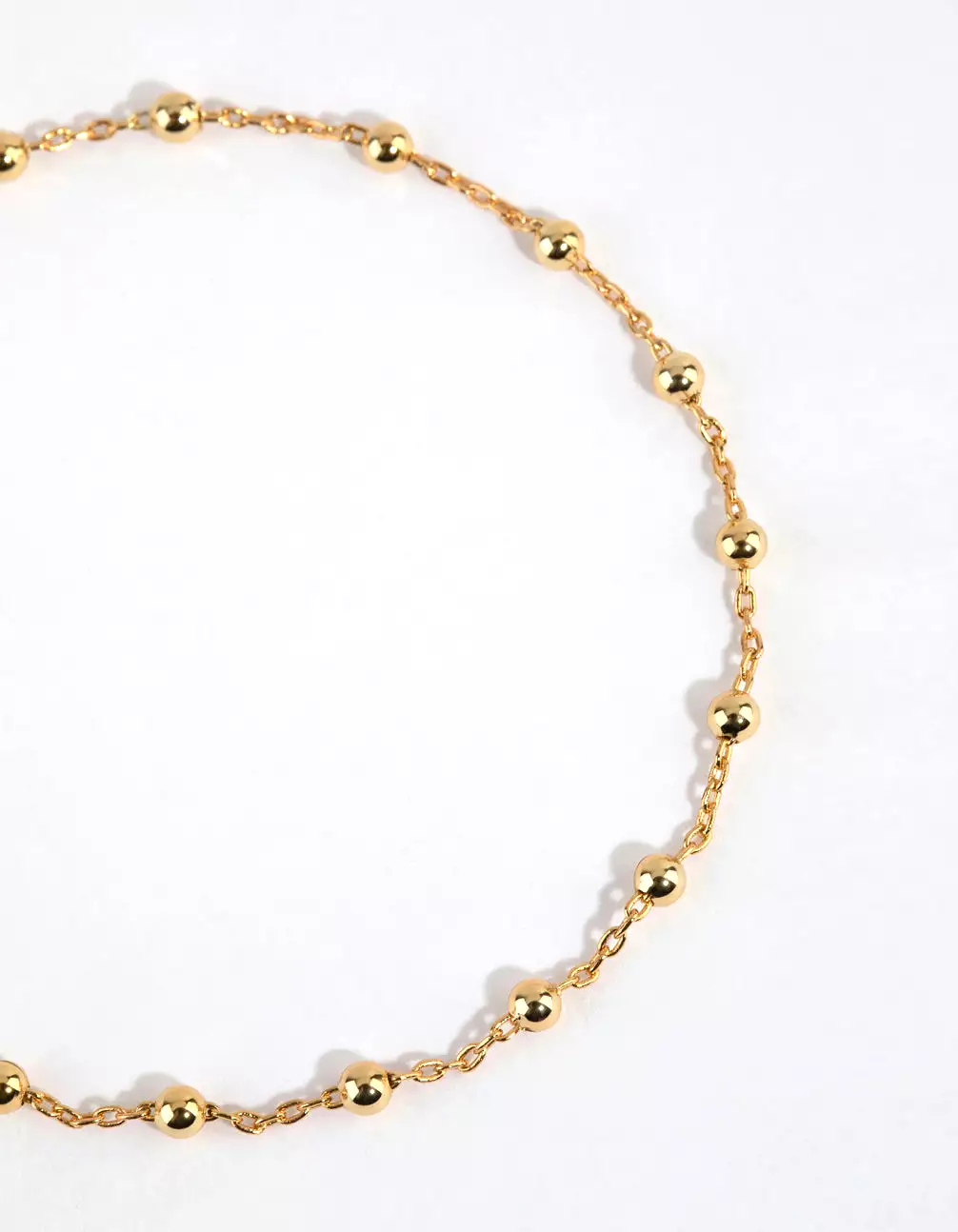 Gold Plated Sterling Silver Ball Chain Bracelet or Anklet