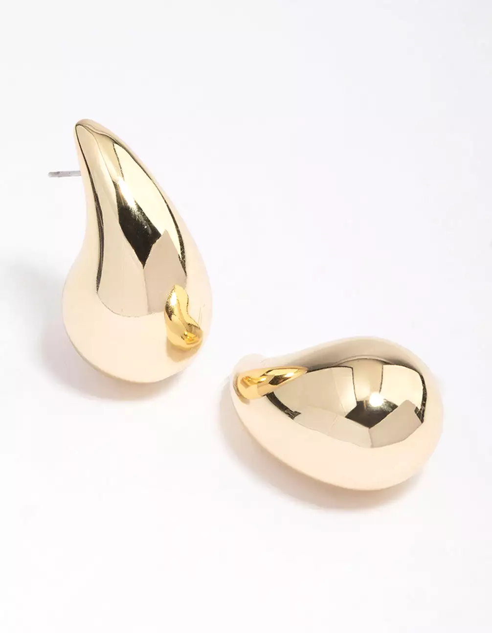 Gold Plated Teardrop Bubble Drop Earrings