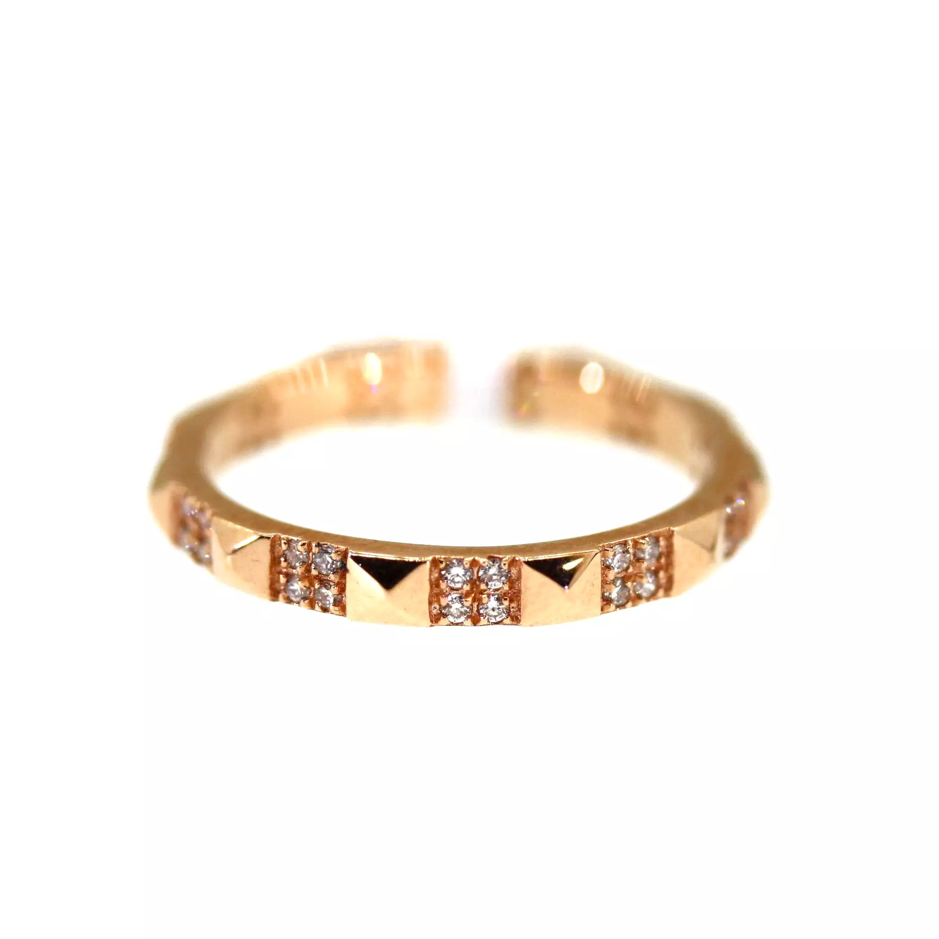 Gold Spike & Diamond Band