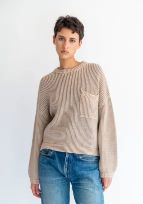 Grant Cotton Sweater - Sandstone