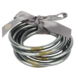 Graphite BuDhaGirl All Weather Bangle Set (Set of 6)