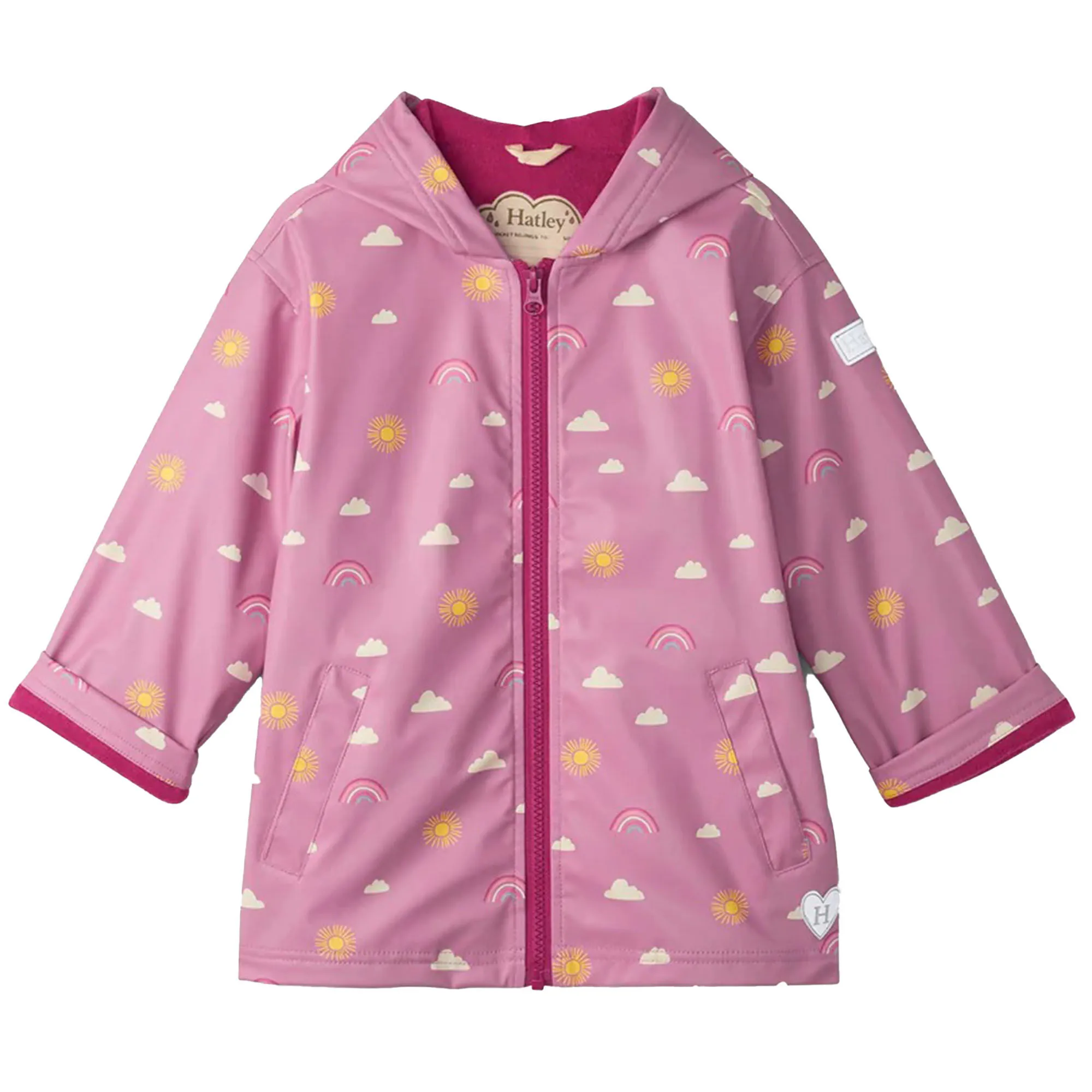 Hatley Girl's Sun Charms Zip-Up Rain Jacket