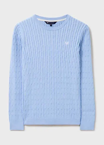 Heritage Crew Neck Cable Jumper by Crew Clothing Company | Look Again