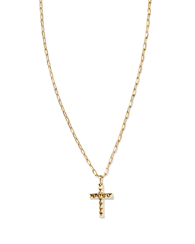 Jada Cross Short Pendant Necklace in Gold