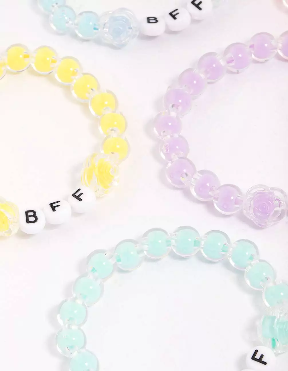 Kids Rainbow BFF Beaded Bracelet 5-Pack