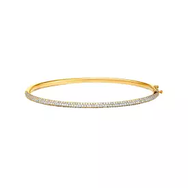 KWIAT Moonlight 3 Row Slim Bangle with PAVE