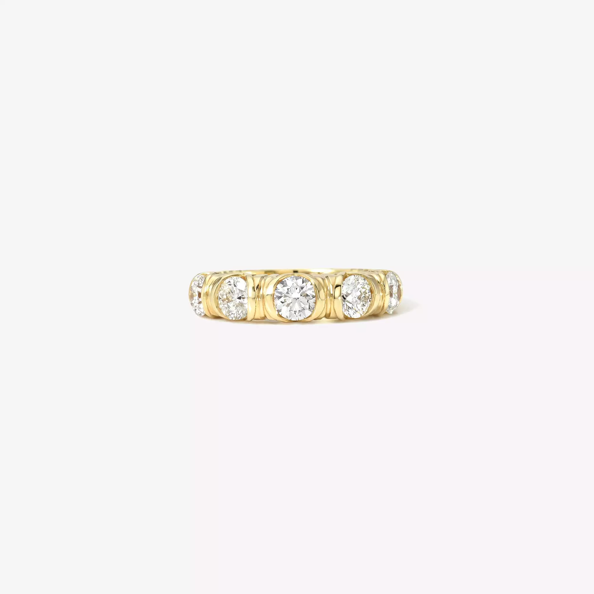 Large Modern Love Five Stone Diamond Band - 1.25ct