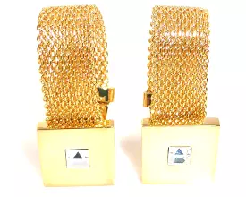 LAWYER SQUARE GOLD COPPER CUFFLINKS -S4484572