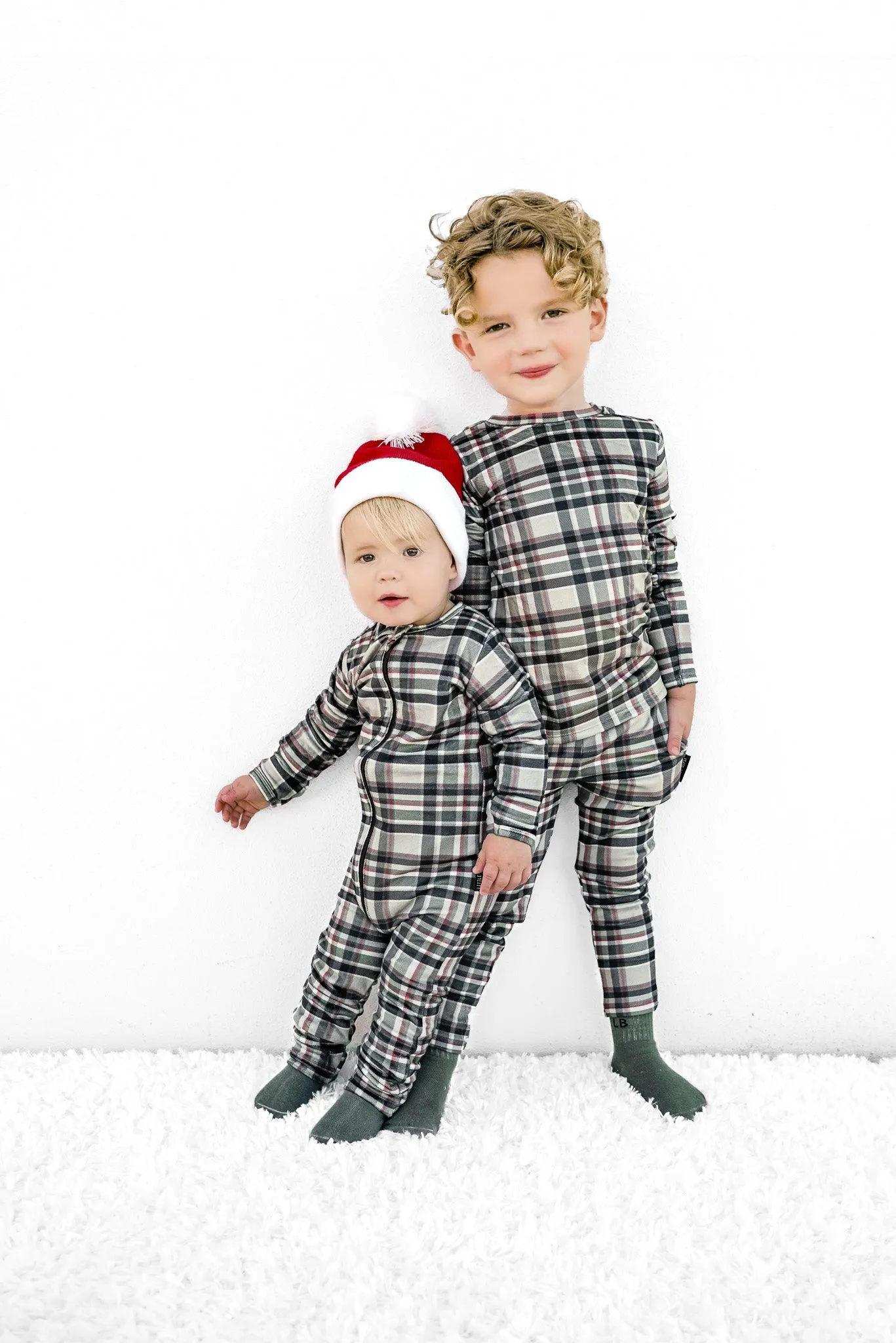 LB x Baby Breez Long Sleeve 2 Piece Pajamas - Plaid