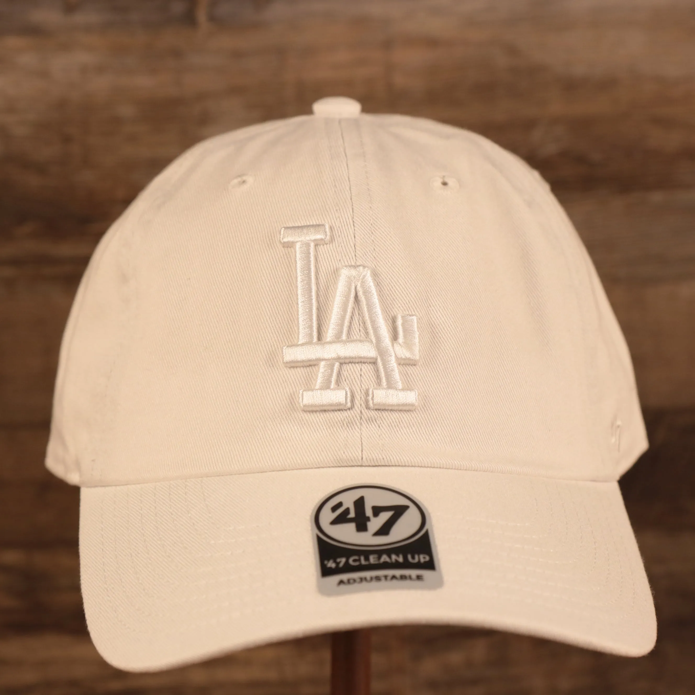 Los Angeles Dodgers Tie Dye Bottom White Clean Up Dad Hat