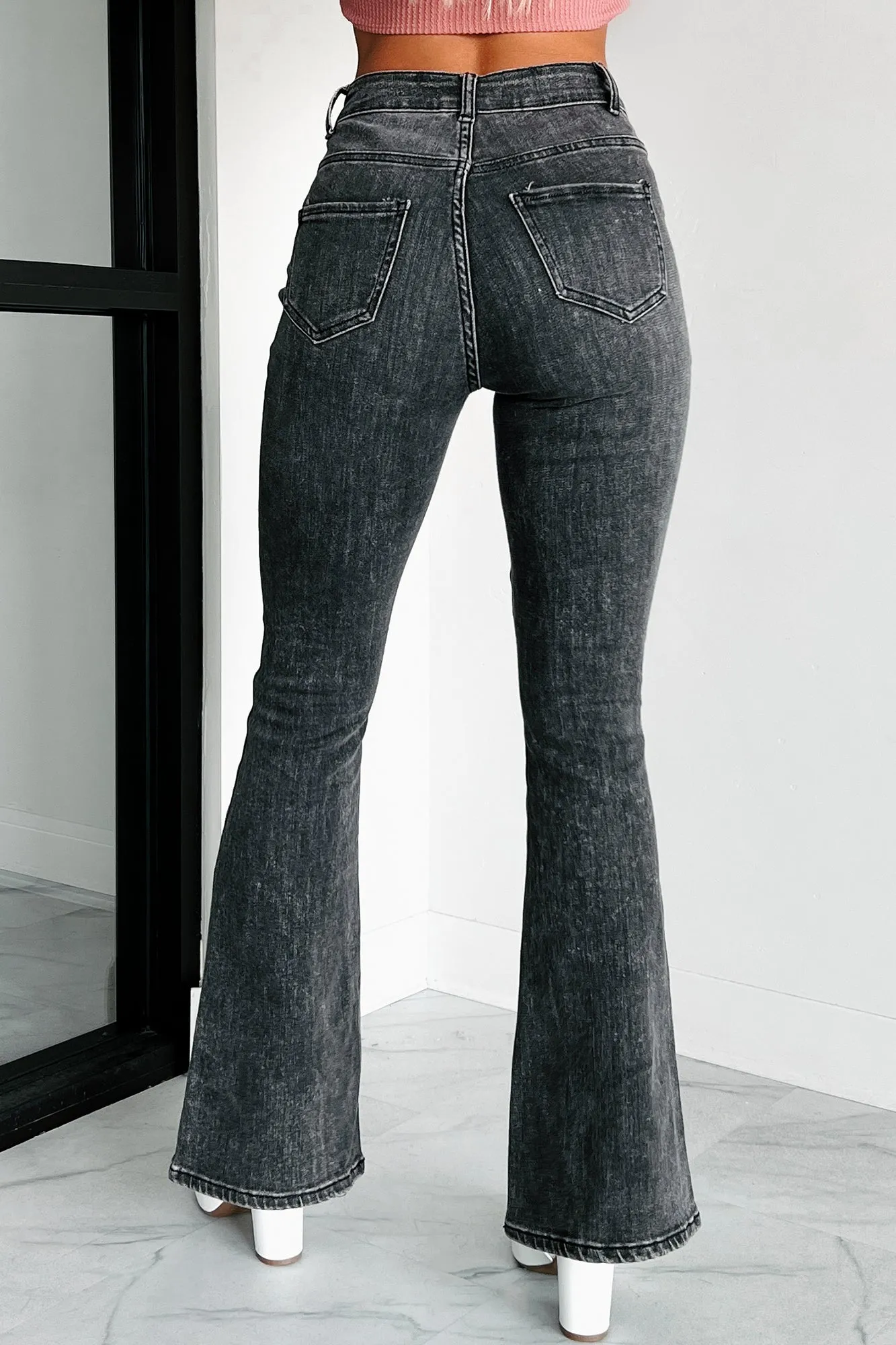 Magnus High Rise Flare Leg Legend Jeans (Black Acid)