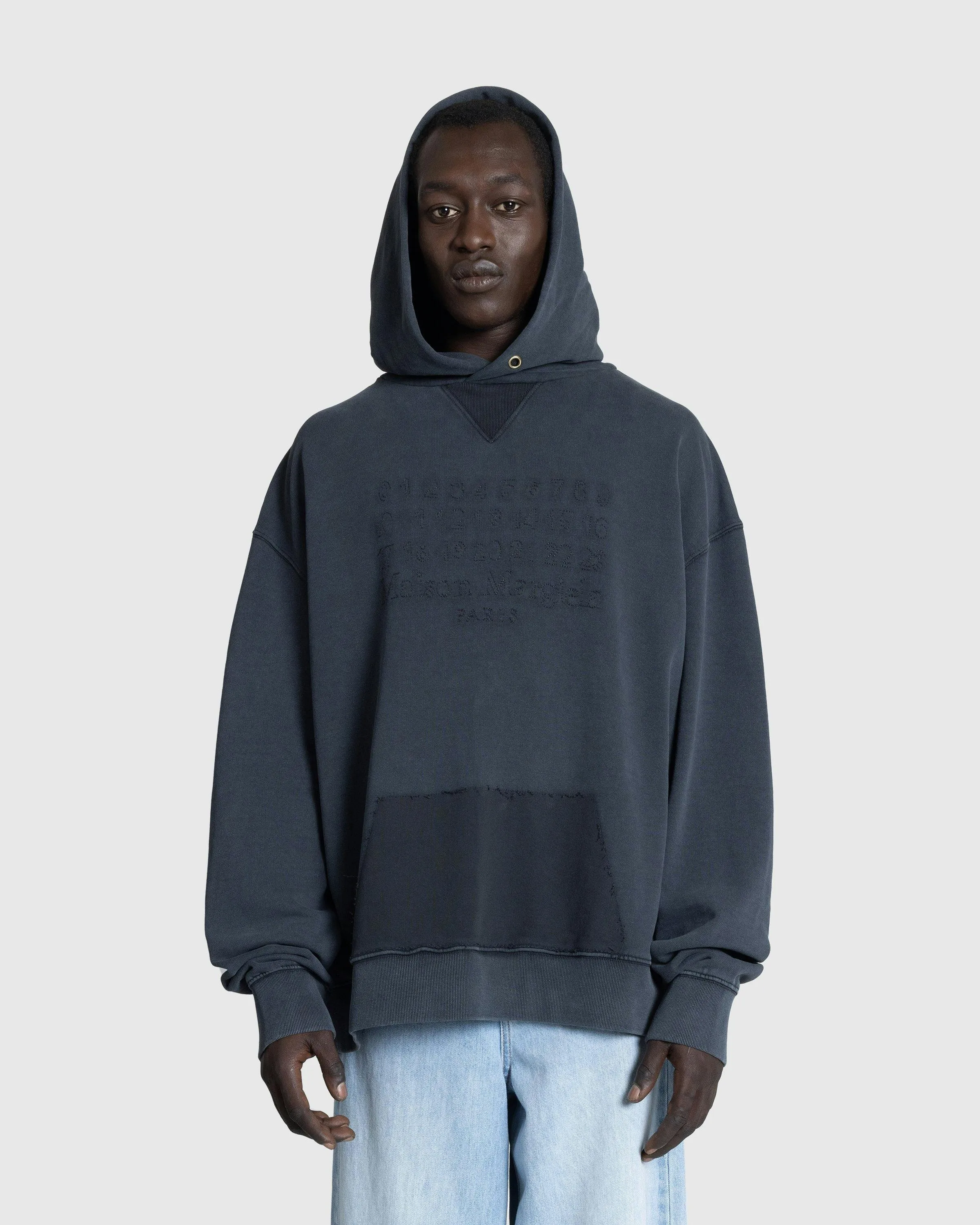 Maison Margiela – Logo Hoodie Washed Black | Highsnobiety Shop