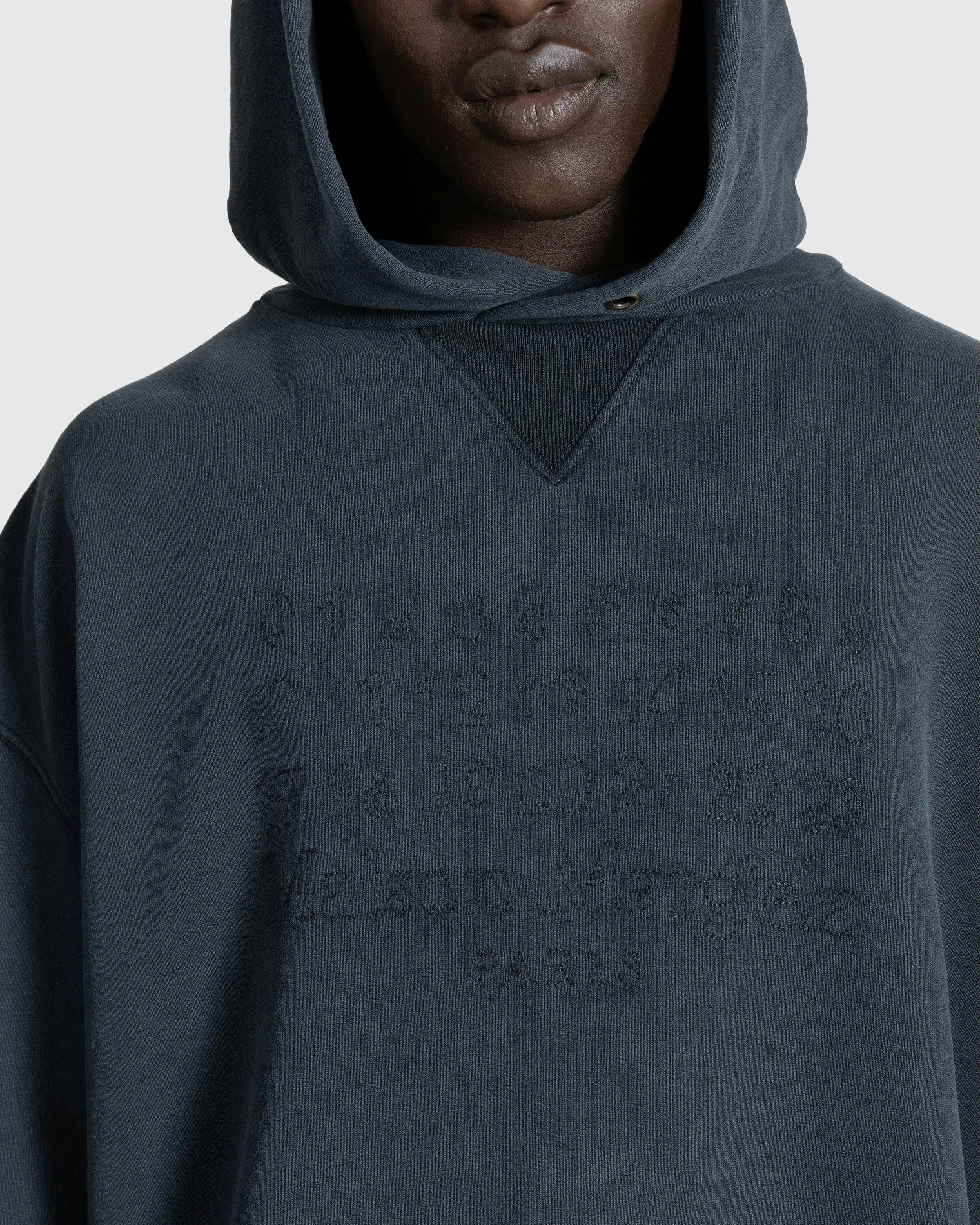 Maison Margiela – Logo Hoodie Washed Black | Highsnobiety Shop