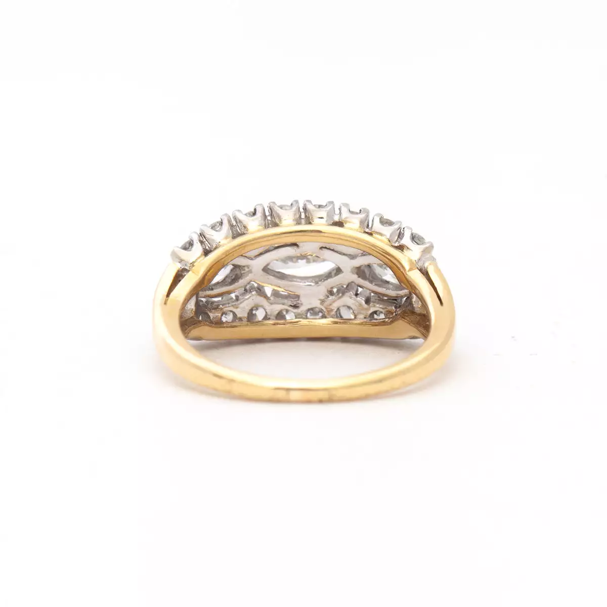 Marquise Diamond Three-Row Band