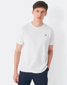 Men's White Crew Neck Cotton T-Shirt from Crew Clothing Company