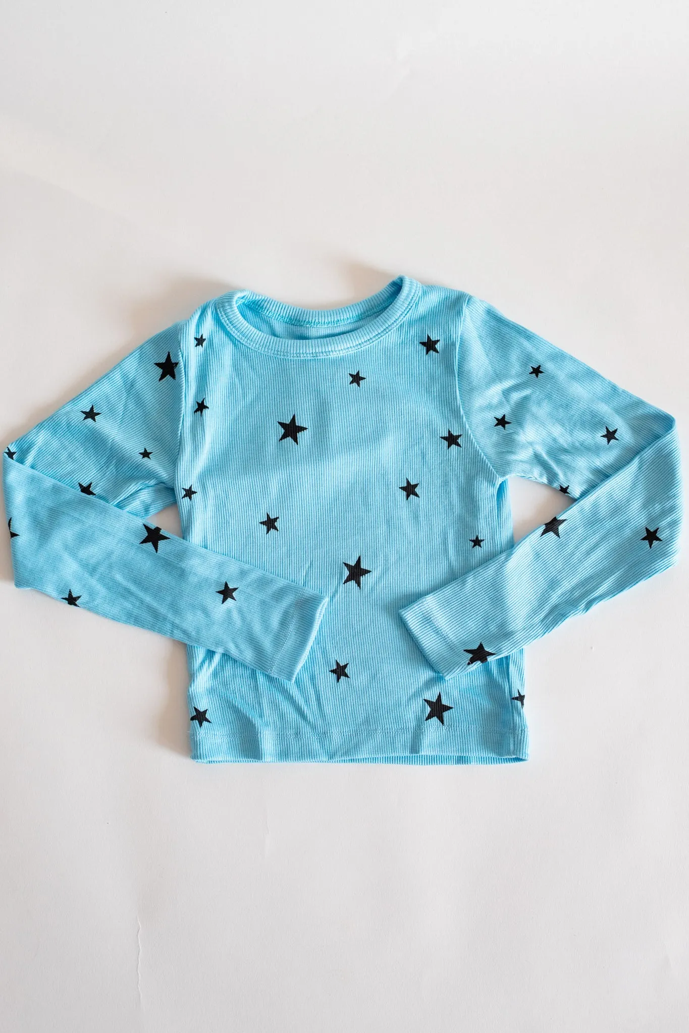 Mini Star Long Sleeve Tee | Blue