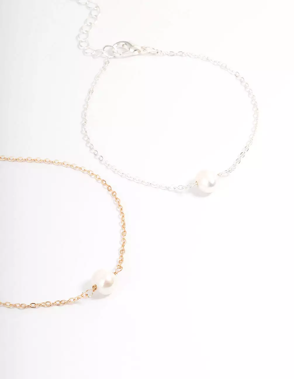 Mixed Metal Classic Pearl Bracelet Pack