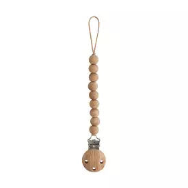 Mushie Hera Pacifier Clip - Faux Wood