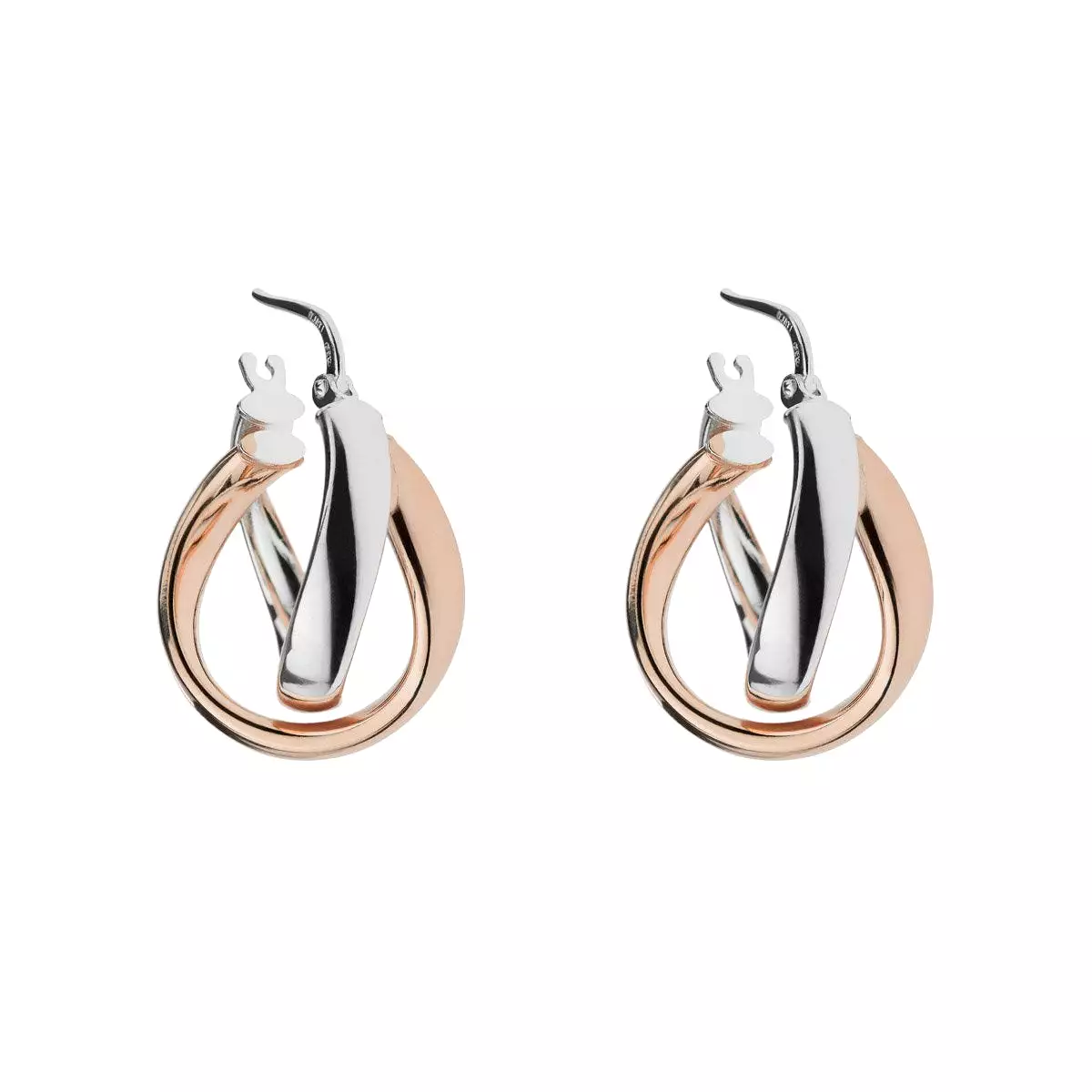 Najo Mediterranean Two Tone Hoop  Earring