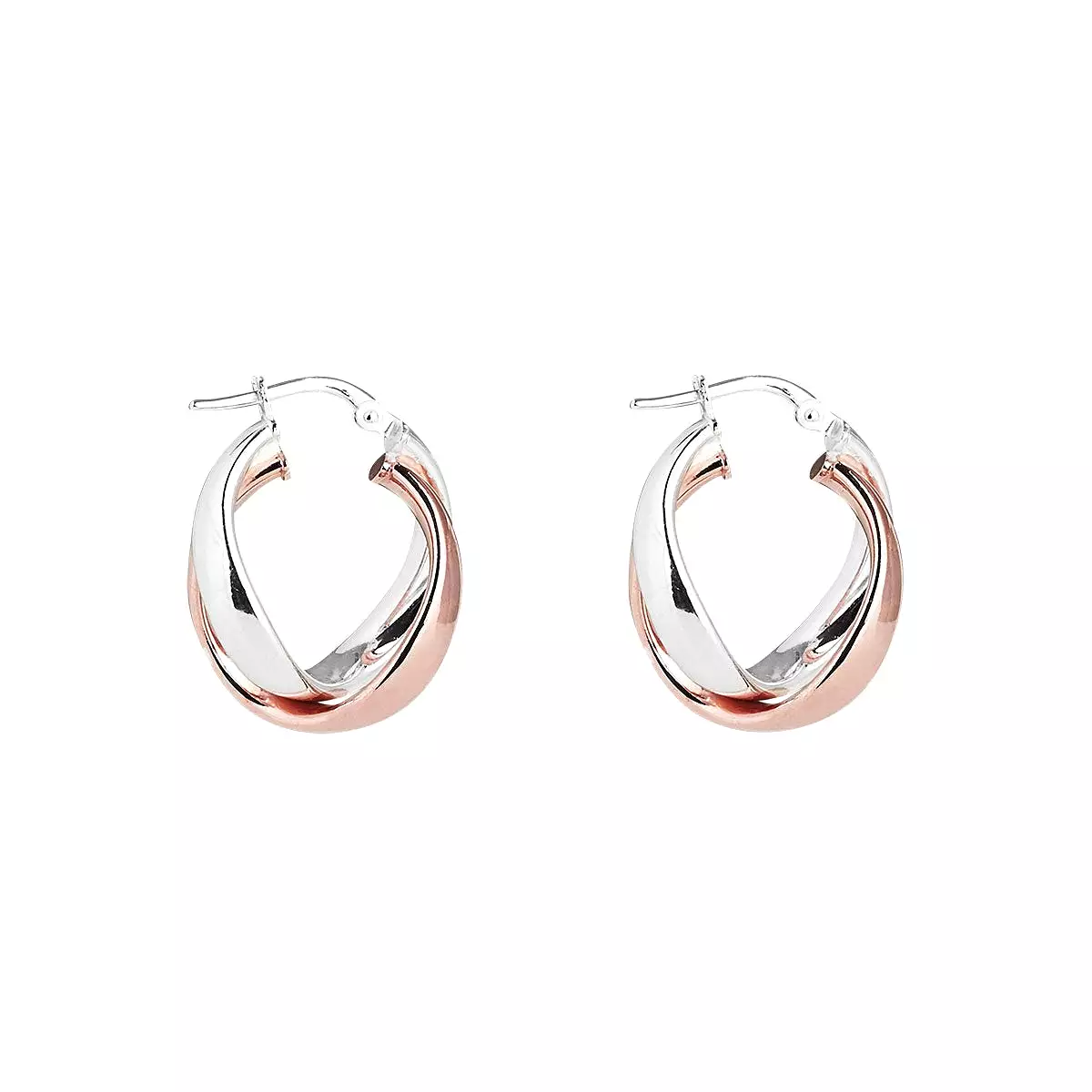 Najo Mediterranean Two Tone Hoop  Earring