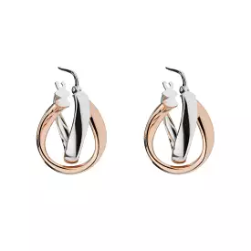 Najo Mediterranean Two Tone Hoop  Earring