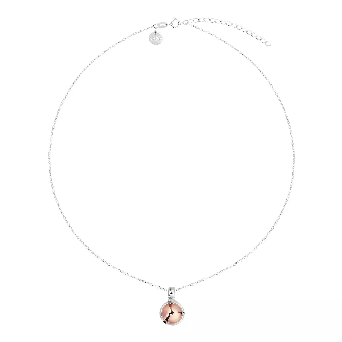 NAJO Rosy Glow Necklace Sterling Silver and Rose gold