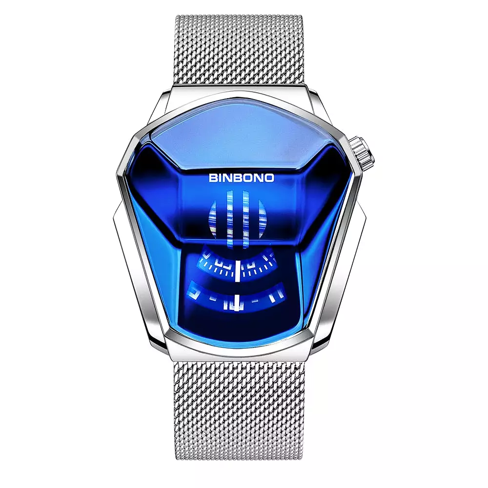 New Arrival Gold Stainless Steel Men Waterproof Creative Wristwatch