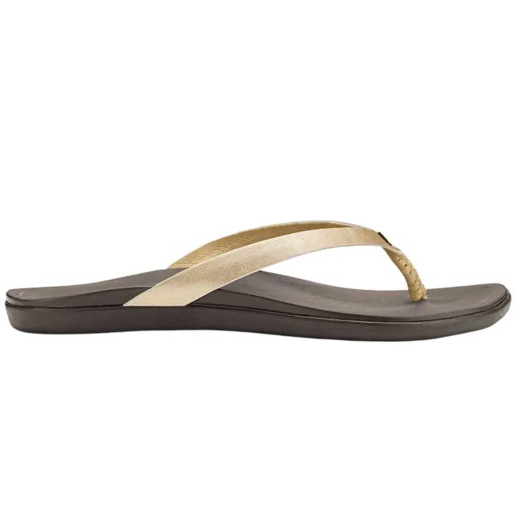 OluKai Ho'Opio Sandal Leather Bubbly/ Dark Java (Women's)