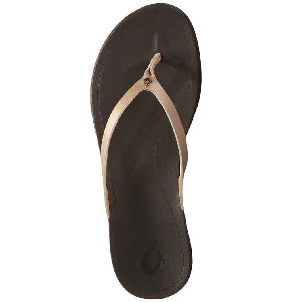 OluKai Ho'Opio Sandal Leather Bubbly/ Dark Java (Women's)