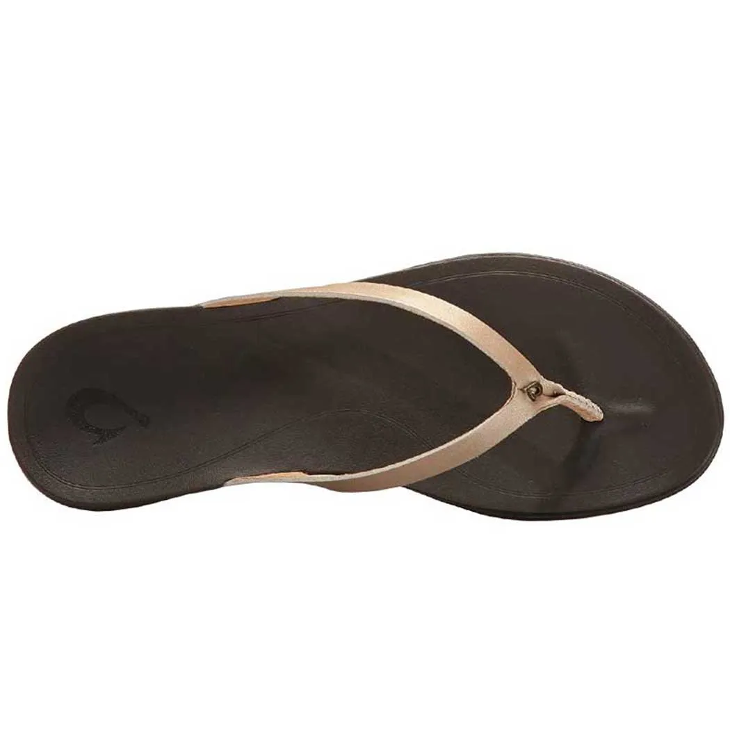 OluKai Ho'Opio Sandal Leather Bubbly/ Dark Java (Women's)