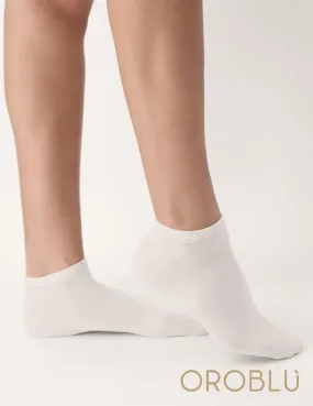 Oroblu Bio Cotton Sneaker Socks White