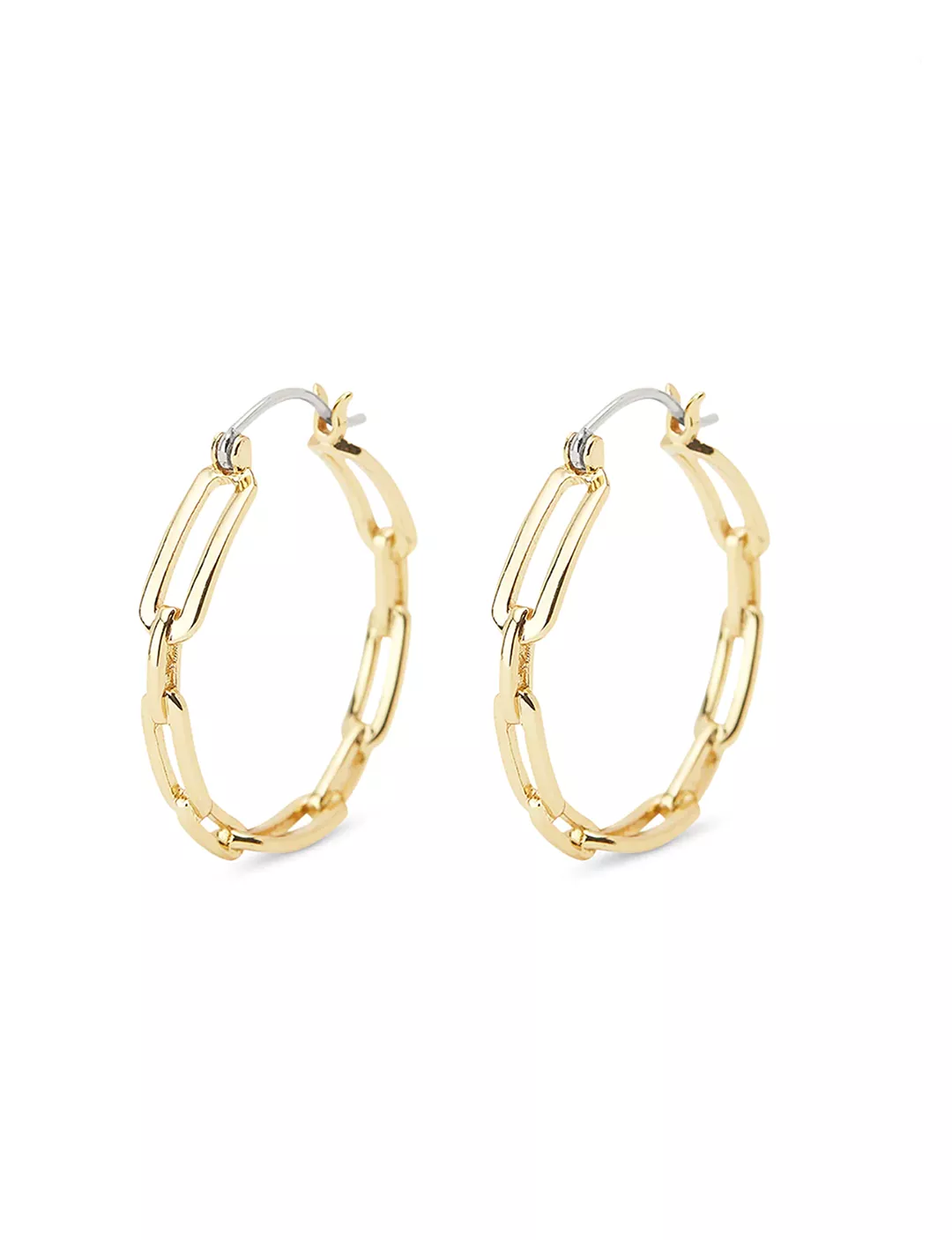 Parker Link Small Hoops, Gold