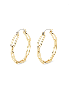 Parker Link Small Hoops, Gold