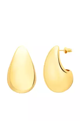 Pave Teardrop Earrings - Gold