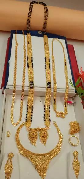 Pavitra Bandan , elegant Gold plated Marathi Jewellery combo for women -KARTI001JCC