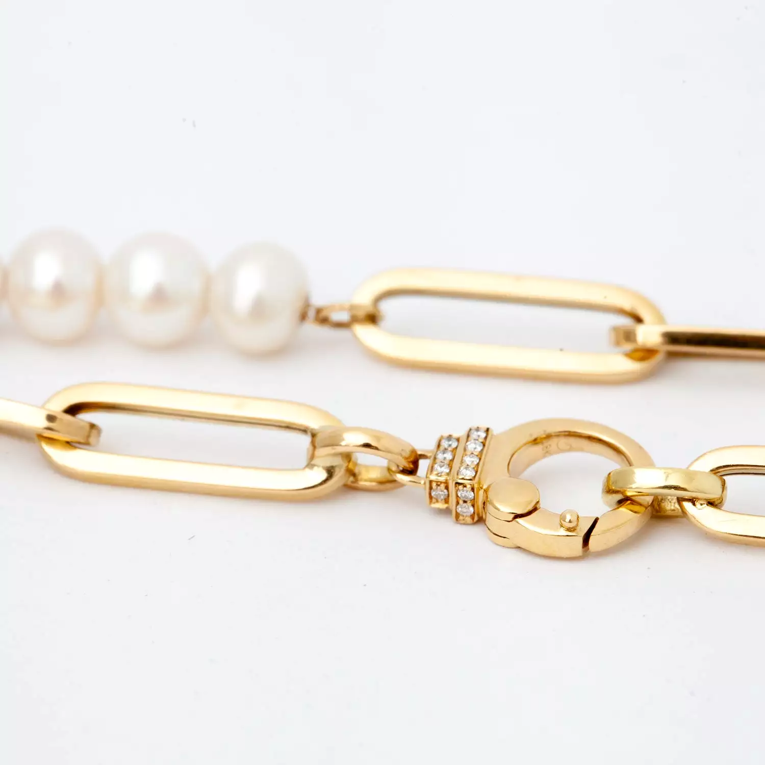 Pearl Beaded Paperclip Bracelet