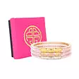 Petal Pink Three Queens All Weather Bangles Set of 3