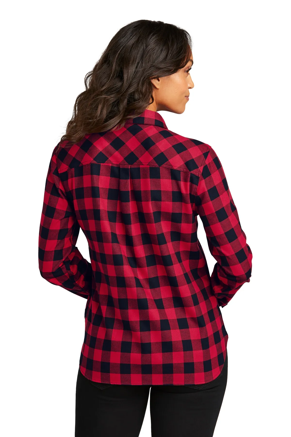 Port Authority Clothing LW669 Port Authority   Ladies Plaid Flannel Shirt SKU: LW669