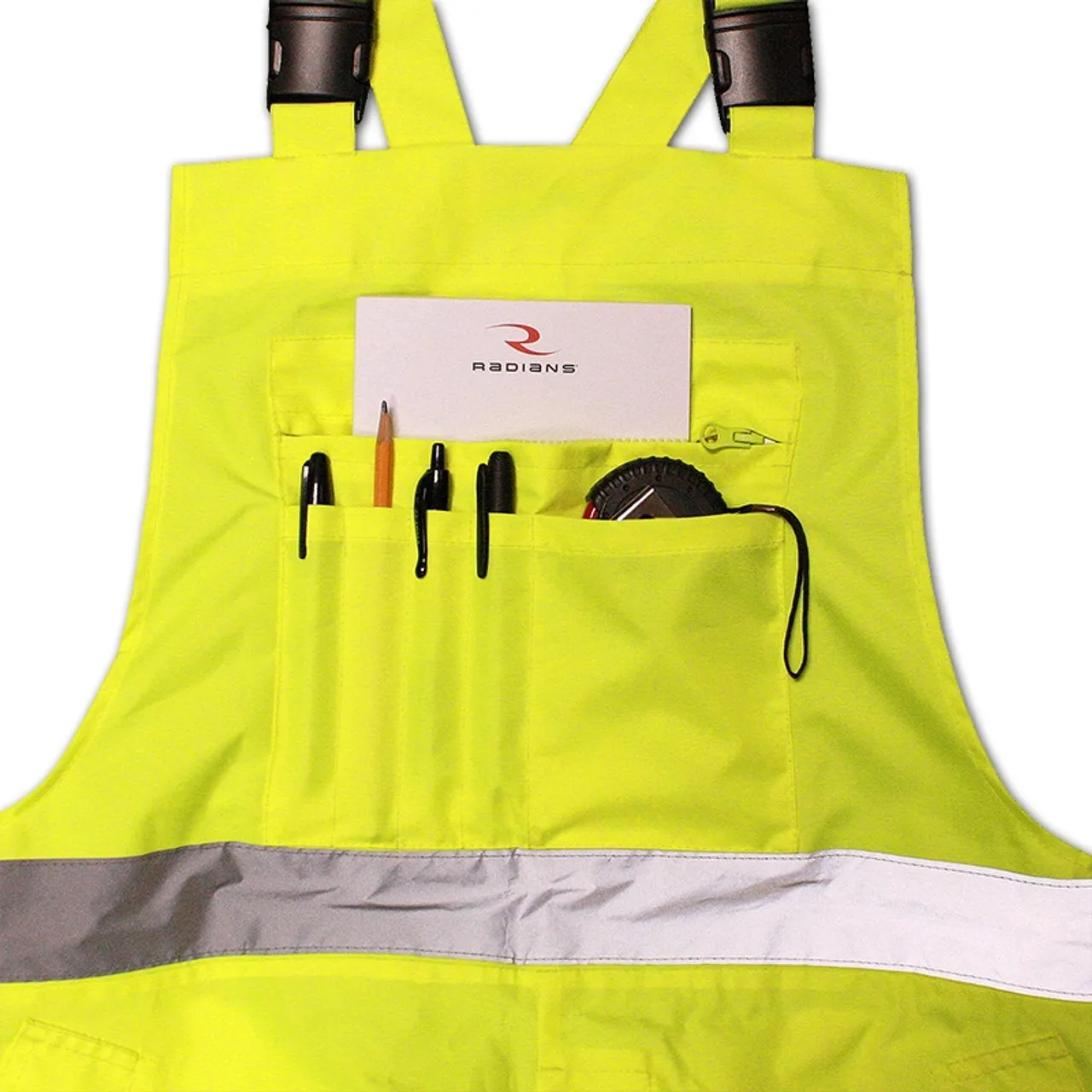 Radians Class E Hi Vis Yellow Black Bottom Bib Rain Pants RW30-ES1Y