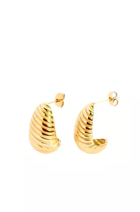 Ribbed Teardrop Earrings