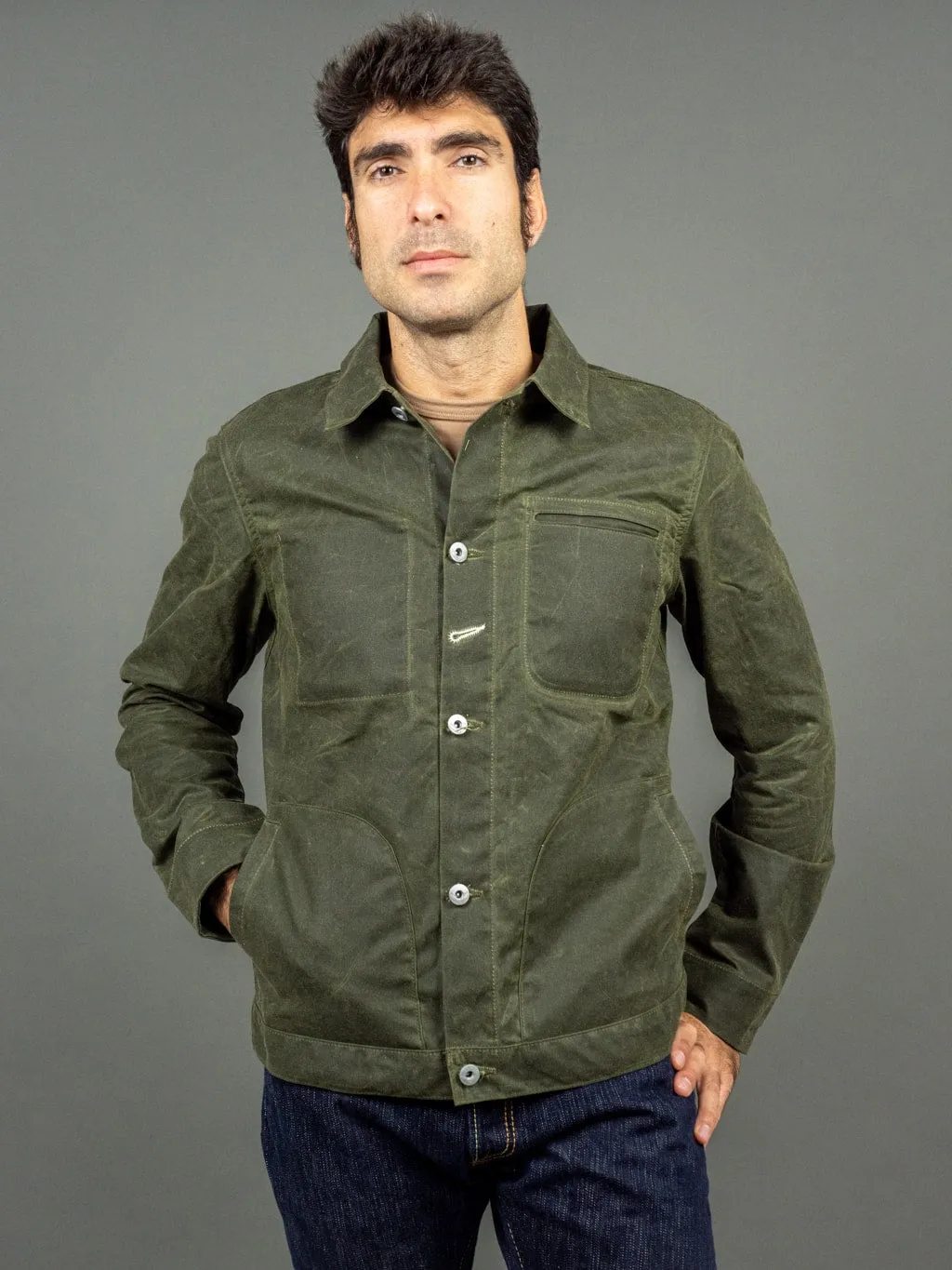 Rogue Territory Waxed Canvas Supply Jacket Olive Ridgeline