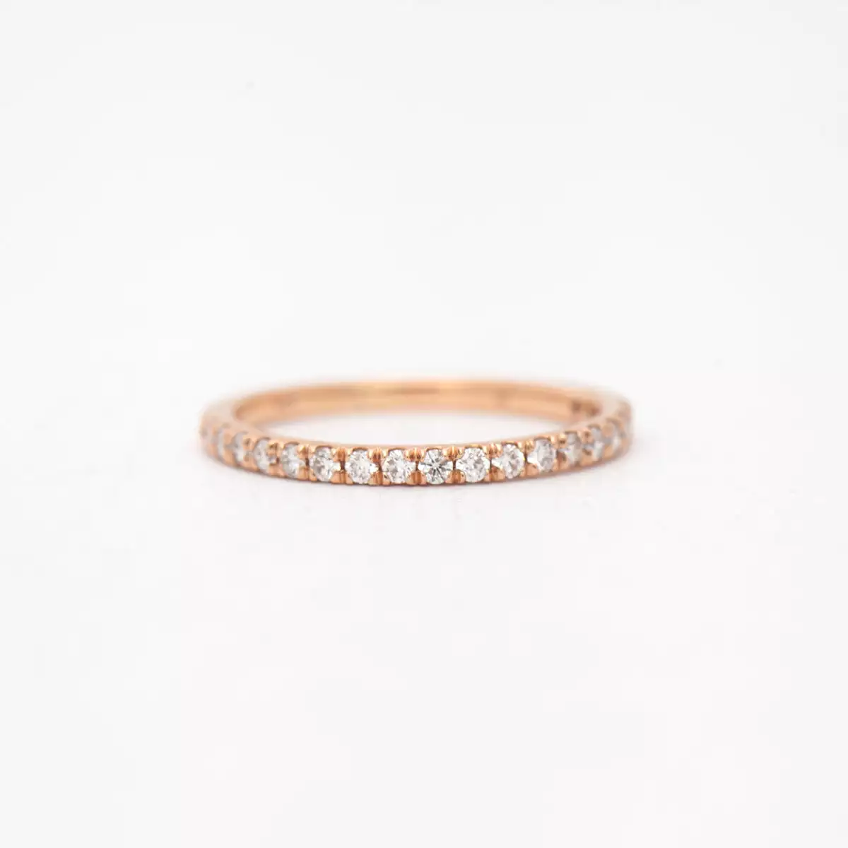 Rose Gold French Set Half-Eternity Band