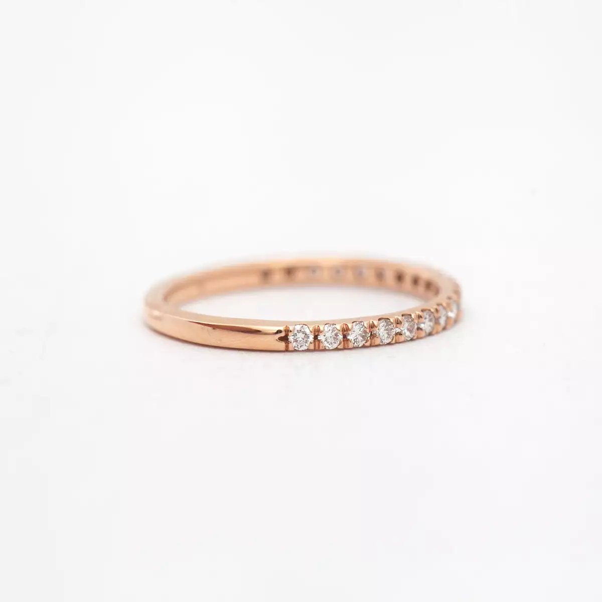 Rose Gold French Set Half-Eternity Band